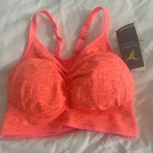 OLD NAVY Light Support Padded Sports Bra M orange NWT racerback adjustable strap